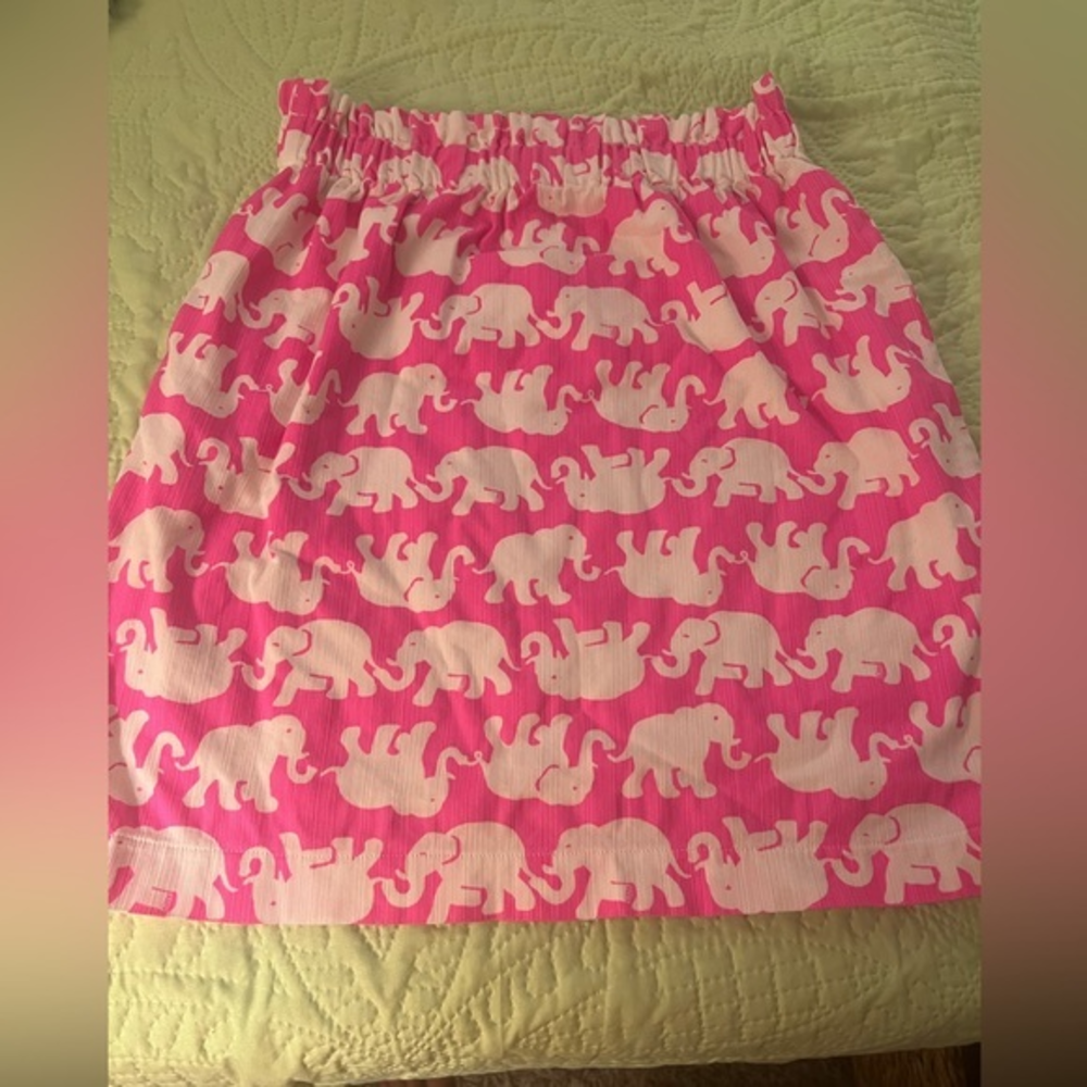 Sarta Designs‎ elephant elastic waist skirt bright pink